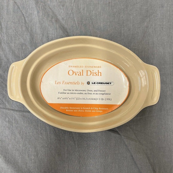 Le Creuset Dark Brown Enameled Bakeware Stoneware Oval Dish 07.24 FS Charity - Picture 6 of 12